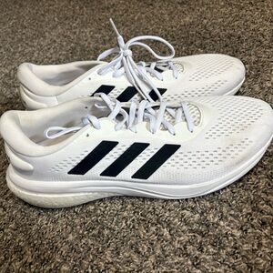 Adidas Men's White and Black Athletic Shoes